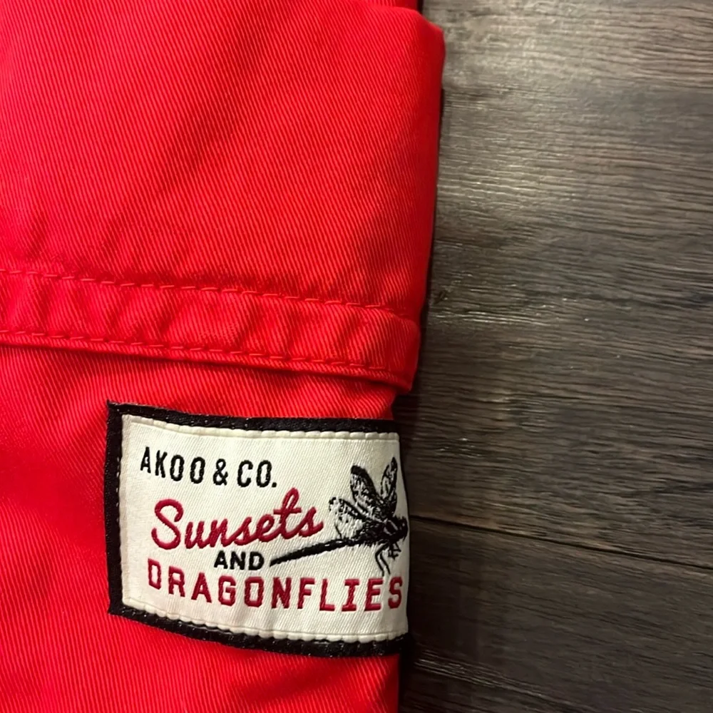 Akoo Brand Getaway Formula One Red Cargo Shorts new Mens Size 38